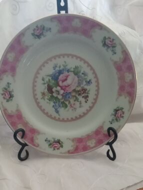 Vintage Remington China Flower Design Dinner Plate